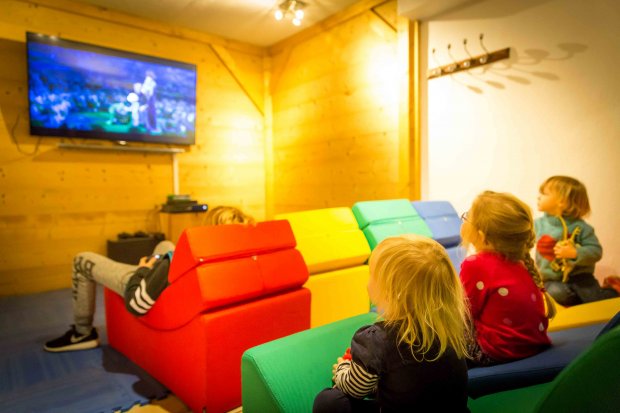 Kids watching movie Kids watching movie