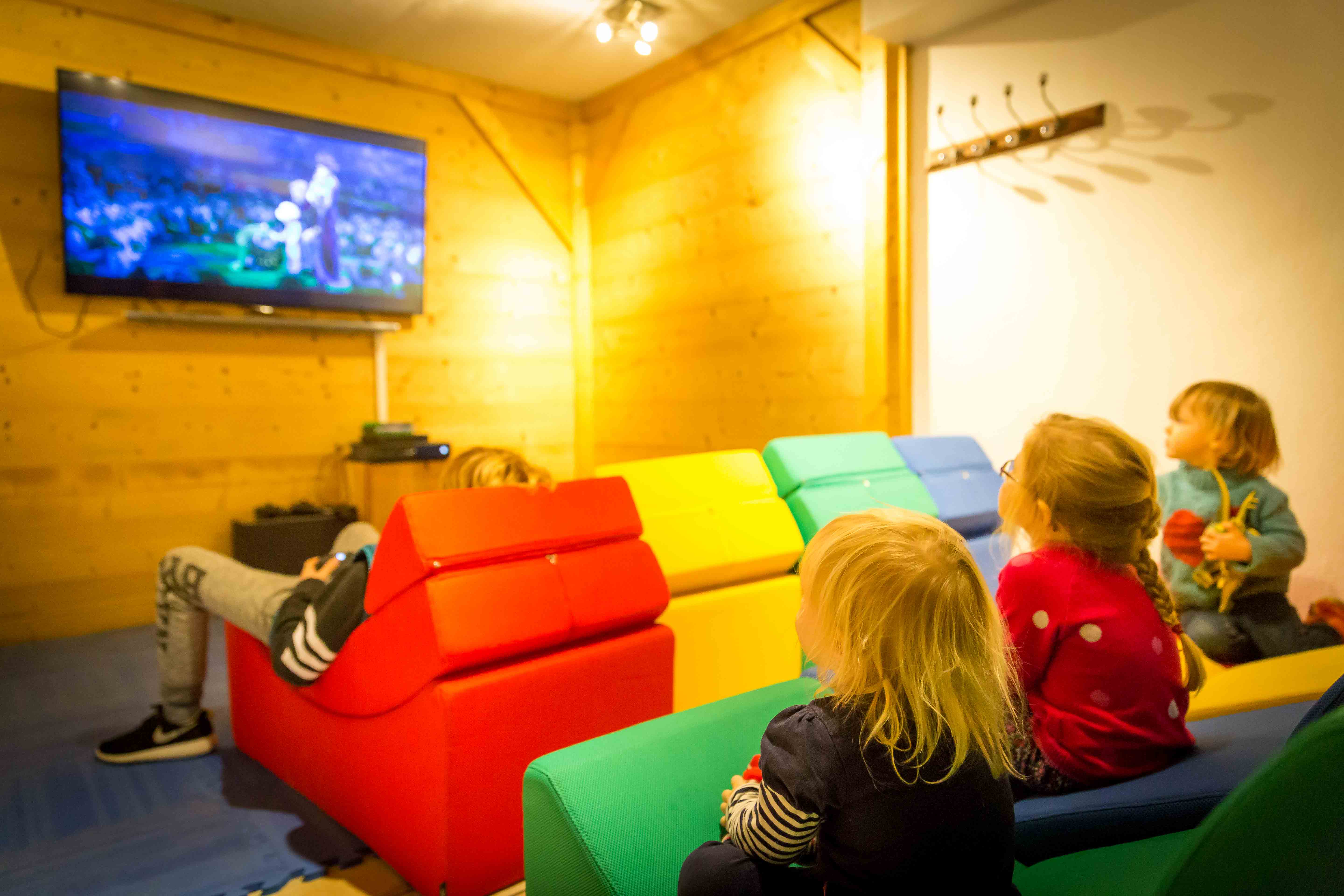 Kids watching movie Kids watching movie